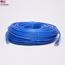New 300Ft Blue RJ45 CAT6 Ethernet LAN Network Internet Computer Solid W picture