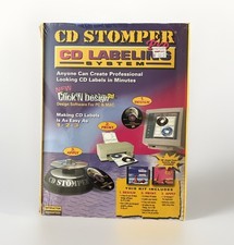 Vintage 2003 CD STOMPER PRO, CD Label Design Kit PC & Mac Software NiP, SEALED picture