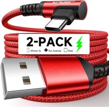 JSAUX USB C Cable [2-Pack 6.6ft], 3.1A Type C Charger Fast Charging Cord Right picture