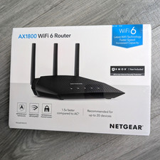 NETGEAR AX1800 WiFi 6 Dual Band Router RAX10 4-Stream Gigabit RAX10-100NAS BN picture