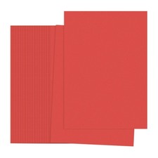 Bright Red Color Copy Paper, 50 Sheets 8.3x5.9