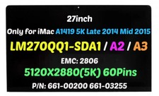 LG Display LM270QQ1 SDA3 SD A3 Retina 5K LCD Screen Assembly Late 2014 Mid 2015. picture