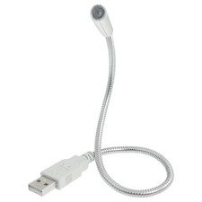 Silver Tone Flexible Gooseneck White LED Light USB Lamp Tqmzt picture