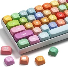 XVX Cute PBT Keycaps, Rainbow Gummy Bear Keycap Set MOA Profile Keyboard Keycaps picture