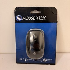 HP X1250 Black Wireless Mouse 3 Button BRAND NEW SEALED picture
