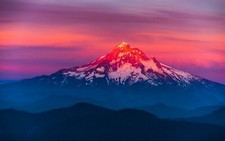 Landscape mountains sunlight nature larch mountain Custom Gaming Mat Desk picture