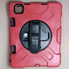 Apple IPad Pro 11 Rugged Case 2021 Red Protection Cover 360 Flip Strap Armor NIP picture
