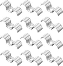 12 Pcs 12 mm Stainless Steel Brake Double Line Clamp for Fuel Lines Clips picture