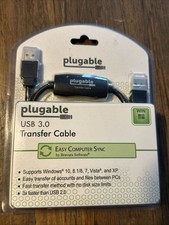 Plugable USB3-TRAN USB 3.0 Transfer Cable Easy Computer Sync Windows New picture