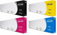 FULL SET COMPATIBLE ECO SOLVENT 440ML INK CARTRIDGES FOR ROLAND ECO SOL MAX ESL3 picture