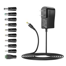 Basicvolt 24V 1A Power Supply DC Cord 24 Volt 1 Amp 1A, Black  picture