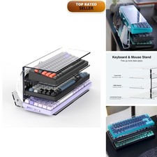 SIKAI CASE 3 Layer Acrylic Keyboard Stand Desktop Transparent Holds 4 Keyboards picture
