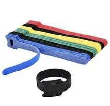 60 Pieces HMROPE 6” Reusable & Adjustable Cable/ Cord Premium Ties - Assorted Co picture