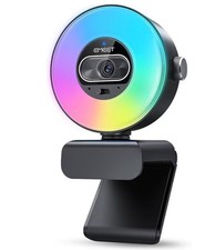S600L 4K Webcam for Streaming with Ring Light, 4 Lighting Modes, Rainbow Effect picture