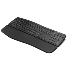 Bluetooth Keyboard Universal Wave Comfortable Keypad with Palm Rest Multi-Dev... picture