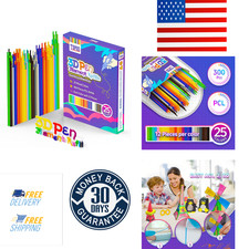 300Pcs 3D Pen Filament Refills Compatible with 3Doodler Start+ Pen, 25 Colors 3D picture