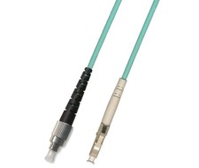 Corning 3m LC-ST Simplex 50/125 OM3 Multimode 10GB Fiber Cable Aqua Uniboot 9FT picture