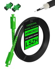 30M SC/APC Fiber Optic Internet Cable 100ft, Outdoor Armored Patch Cable, SC to picture