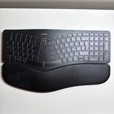 Ergonomic Split Keyboard MOKURU Wireless Full Size Bluetooth 2.4G Black picture