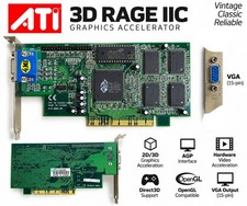ATI 3D Rage IIC 4MB AGP VGA Vintage Video Card P/N 9806-05 picture