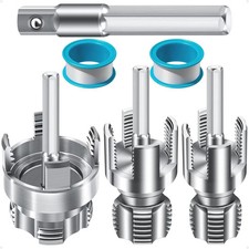 3PCS Internal & External Pipe Threading Tool Set, 1/2'' 3/4'' 1'' PVC Plastic Pi picture