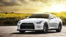 Cars white sunlight nissan Desk Mat Stitched picture