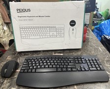 PEIOUS Ergonomic Wireless Keyboard and Mouse Set Model: KB7001+MS2237  picture