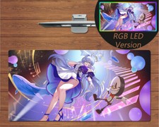 Anime RGB LED Large Mouse Pad Honkai Star Rail Robin Gaming Mat Mousepad Gift picture