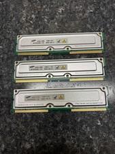 Samsung (3x) 128MB 384MB Total Rambus ECC Rimm PC-800-45 Memory RAM MR16R0828BN1 picture
