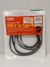 QVS HighSpeed USB-C To TYPE-B Data Cable, 6.5ft picture