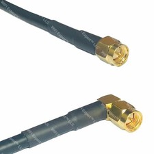 TIMES Microwave® LMR195 1-30' RF Pigtail Cable SMA Male Right Angle to SMA Male picture