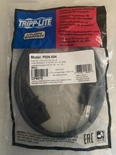 Tripp Lite P006-004 Computer Power Cord 5-15P to C13 Black 10A 18 AWG 4 Ft. picture