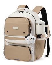 LOVEVOOK School Backpack for Teen Girl, Cute Bookbag 15.6 Inch, Khaki - Cream picture