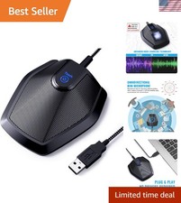 Pro-Quality Omnidirectional Conference Microphone - Compatible with Mac & PC picture