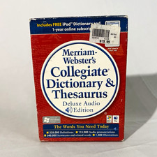 Merriam-Webster Collegiate Dictionary & Thesaurus Deluxe Audio CD 11th Ed picture