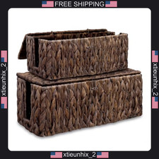 Water Hyacinth Cable Management Box Set for Organizing Cords picture