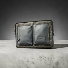 Coach Utility Laptop Case in Colorblock Signature Canvas picture