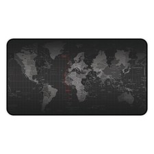 World Map Timezone Desk Mat | Dark Tactical Gaming Mouse Pad picture