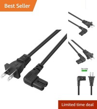 Space-Saving 1ft  Listed 90 Degree Power Cable - C7 Figure 8 Connector picture