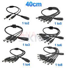 DC Power Splitter Cable 5.5x2.1mm 1 to 2/3/4/5/6/8 Way Adapter for CCTV LED picture
