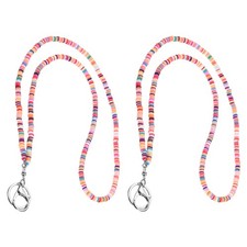 2pcs Keychain Necklace Beads, For Boho Cute Chain Hanging Colorful picture