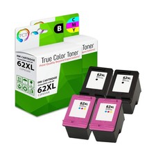 4Pk TCT Compatible For HP 62XL 62 XL Black & Color Combo HY Envy 5745 5740 5742 picture