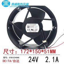 Delta EFB1524SHG DC24V 2.10A 17CM 2-Wire Inverter Cooling Fan picture