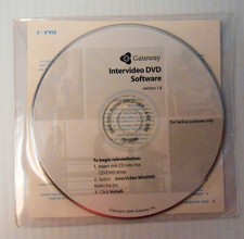 Gateway Intervideo DVD Software Version 1.8 CD Disc Factory Sealed picture