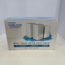 Linksys Velop AC3700 Whole Home Mesh WiFi System 3-Pack VLP0103P-SC New Sealed picture