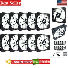120mm Case Fan 4pin Molex & 3pin Compatible With Motherboards 10-Pack picture