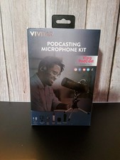 Podcast Microphone Kit with Stand, Cables & Accessories Shockmount Vivitar Vlog picture