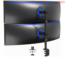 Dual Vertically Stacked Ultra-Wide Monitor Desk Mount for up to 49 inch Ultrawid picture
