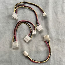 Molex IDE Hard Drive Floppy Fan Y Splits Power Internal Cable Connectors 4 Pin M picture