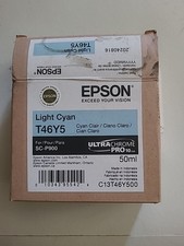 New Epson T46Y5 50ml Light Cyan Ink Cartridge For Sc P900 Exp 08/24 picture